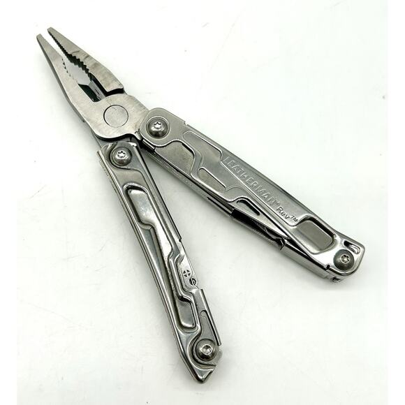 Leatherman Rev 3.8" Multi-Tool Stainless With Box Lightly Used EUC Pliers Knife - Picture 1 of 16